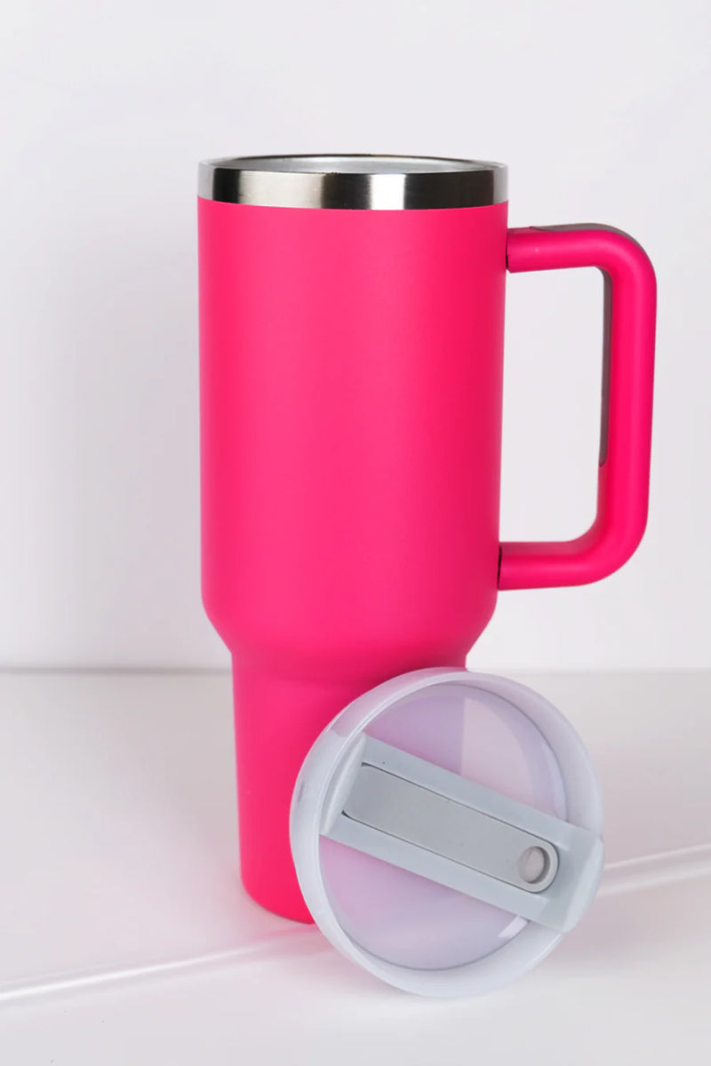 RoadSip Stainless Steel Tumbler with Handle and Sip 40 oz.