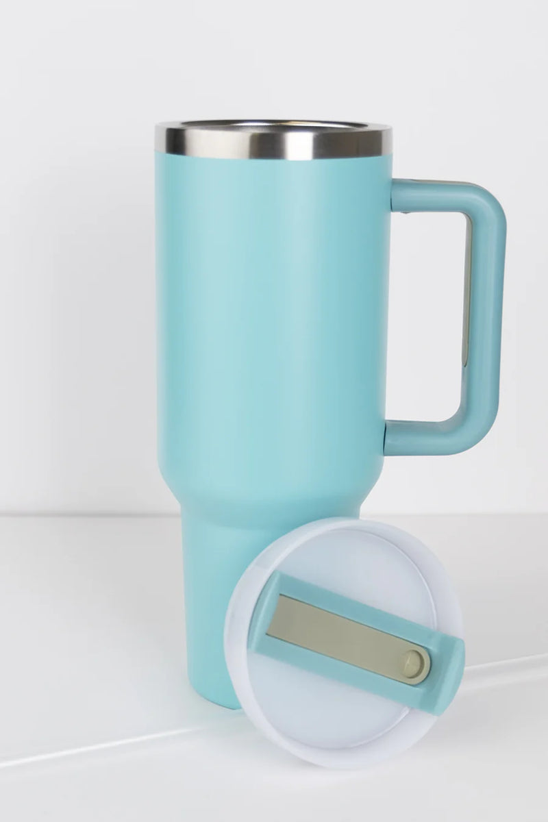 RoadSip Stainless Steel Tumbler with Handle and Sip 40 oz.