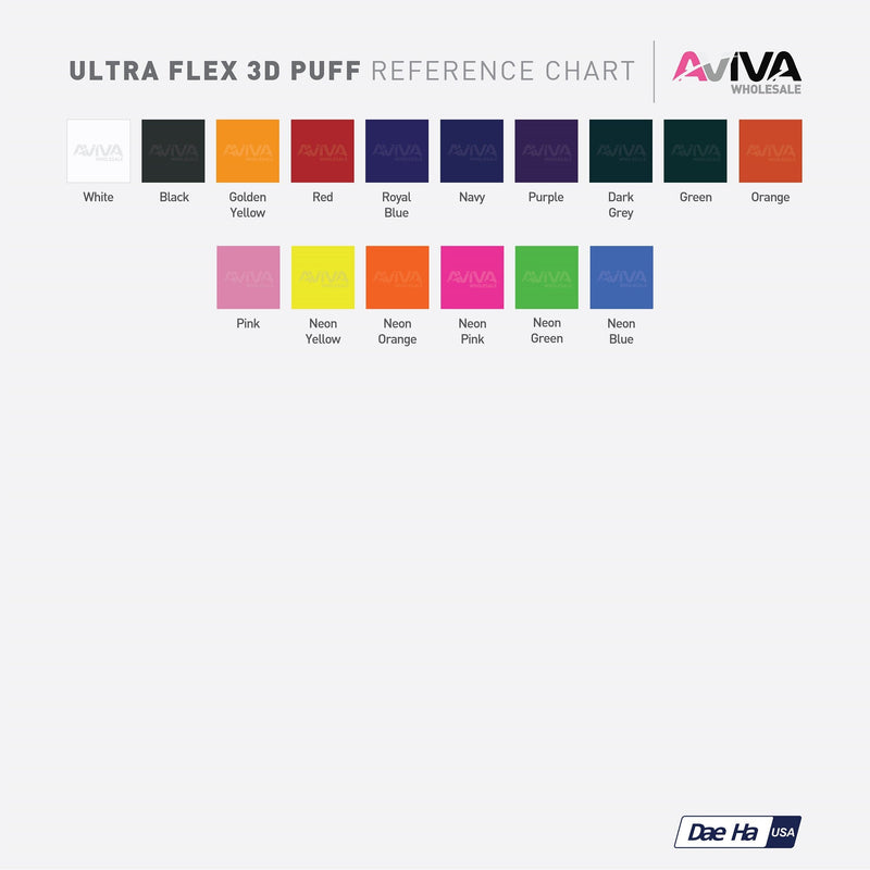 Ultra Flex 3D PUFF  20” wide Heat TRANSFER Vinyl for T-Shirt and Apparel - HTV