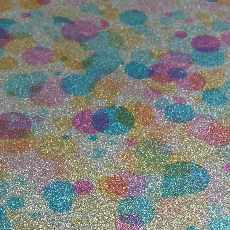 Ultra Flex Shimmer Multi Dot 20” wide Heat TRANSFER Vinyl for T-Shirt and Apparel - HTV